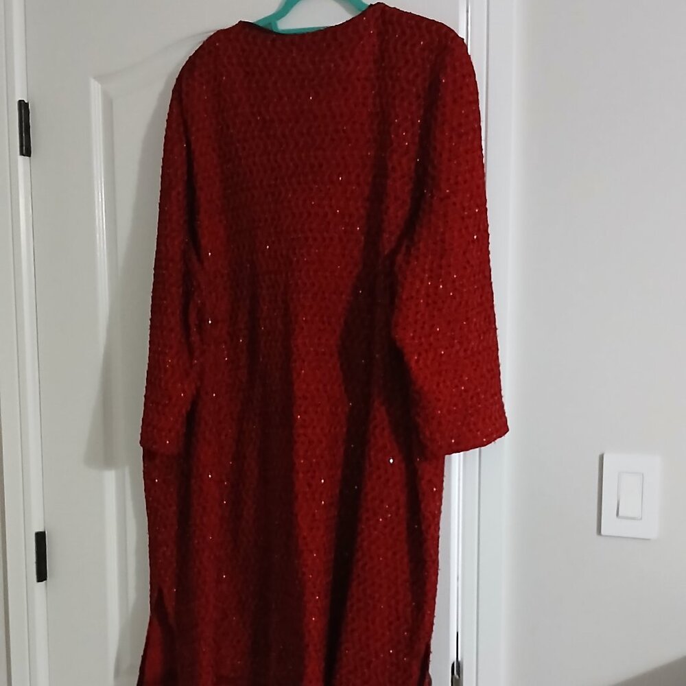 Red and black knitted jacket - Picture 2 of 3